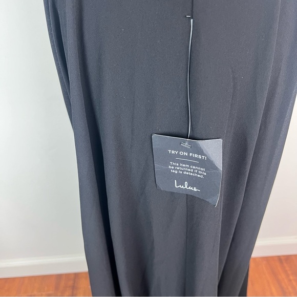 NWT Lulus Dress Cause for Commotion Black Pleated Bustier Maxi Floral Size M - Picture 9 of 11